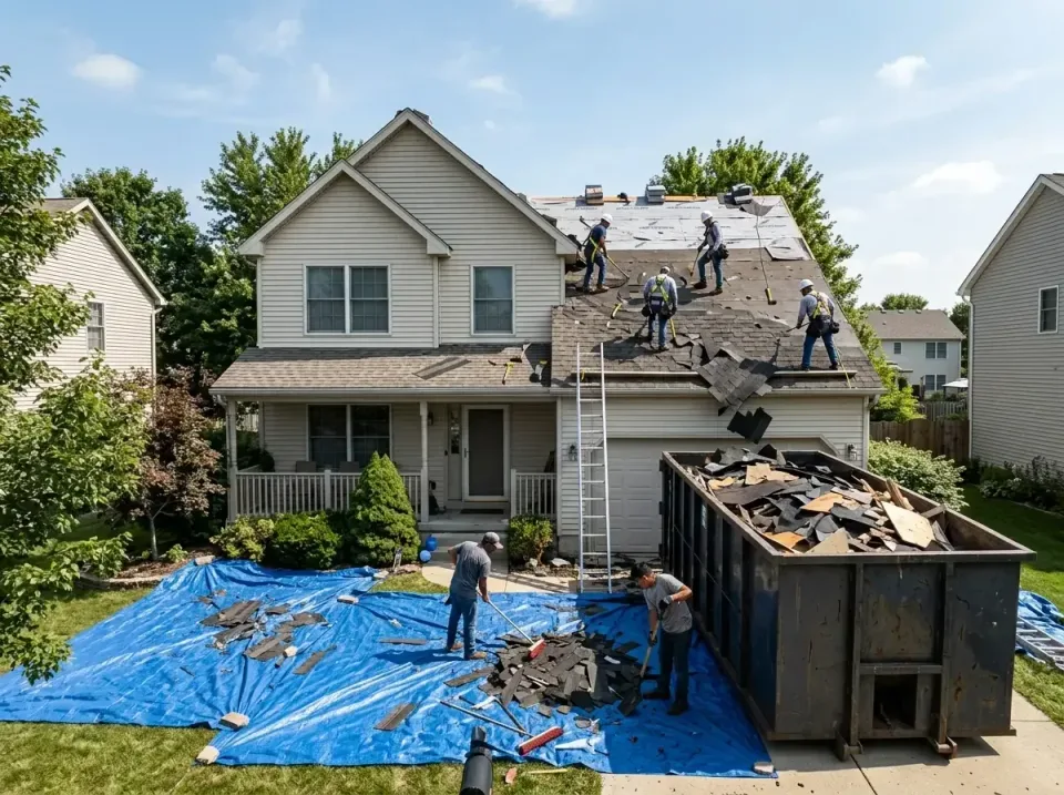 roof-replacement-debris-remova-004 — frequently asked questions, Cheapest Dumpster Rentals in Decatur, IL